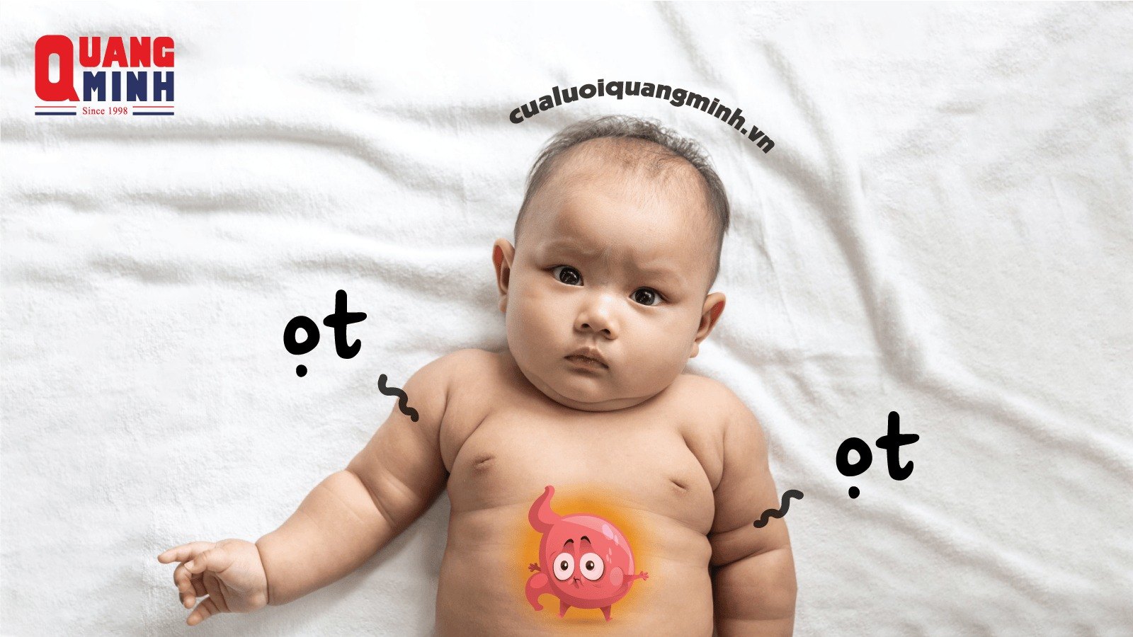 Tre sơ sinh bị sôi bụng, khó chịu