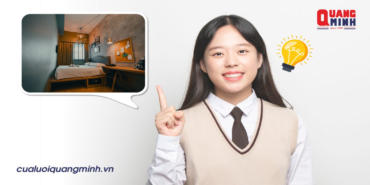 Hình ảnh một cô gái đưa ra ý tưởng thiết kế phòng ngủ đẹp