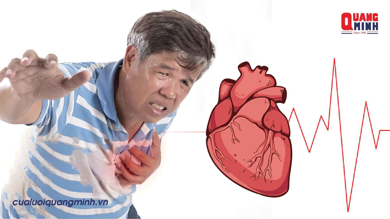 Một người đàn ông đang bị rối loạn nhịp tim