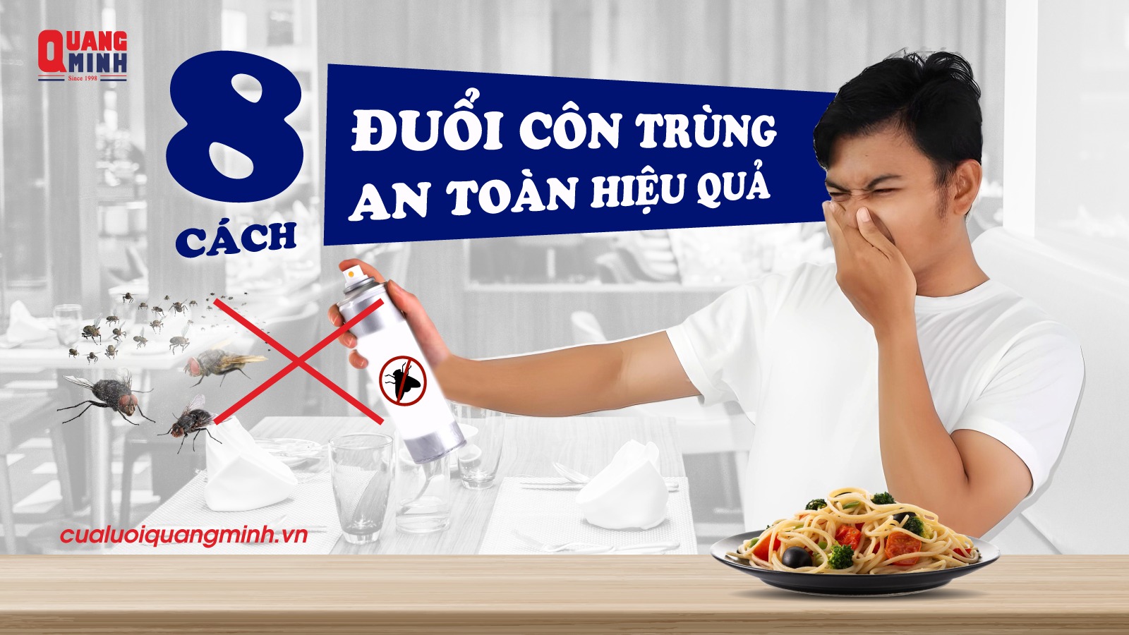 ảnh bìa của 8 cách đuổi côn trùng cho nhà hàng quán ăn